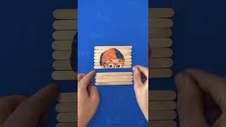 😄Blippi's Popsicle Stick Puzzle Flip!🍡🧩🔵🟠  #blippi #puzzle #play #shorts