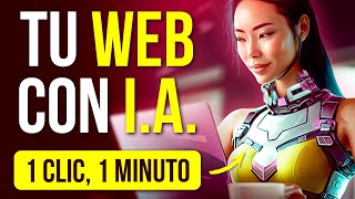 WEB COMPLETA en 1 MINUTO con 1 FRASE y 1 CLIC con Inteligencia Artificial