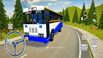 Bharat Bus Simulator - 3D Game - TATA APSTRTC Bus Driving in Ghat Roads - Android Gameplay