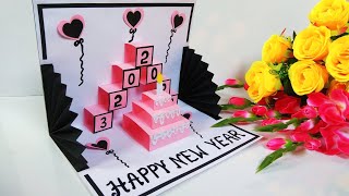 Happy new year card 2023 | How to make new year greeting card | New year card making ideas easy