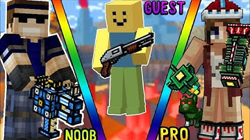 Pixel gun 3d - Noob Vs Guest Vs Pro