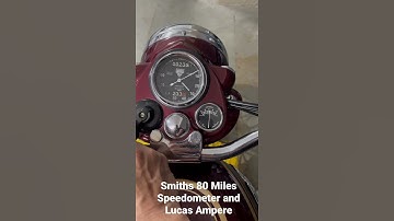 Smiths Chronometric Speedometer (80 miles) and Joseph Lucas Ampere Meter