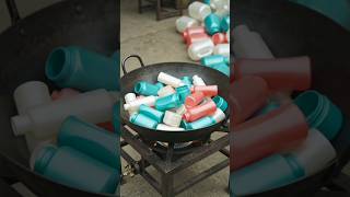 Creating Iridescent Fish Scale Tiles From Plastic Bottles | DIY Mermaid Bathroom