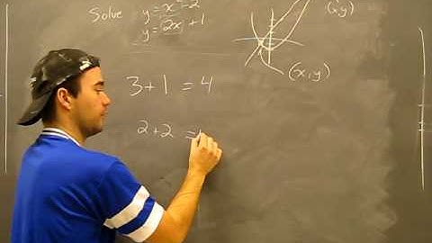 Solving Systems of Equations: Non-Linear (Quadratic) Pt1 Algebra Math Help