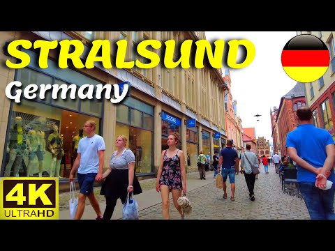 🇩🇪 4K Walking Tour in STRALSUND Town, Germany - Travel to Germany 2022 - 4K 60f UHD