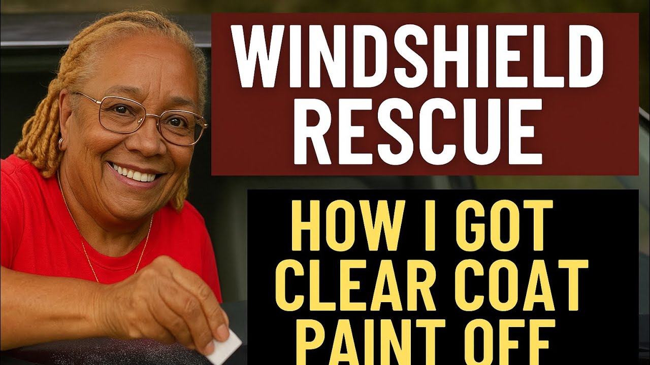 “Windshield Rescue: How I Got Clear Coat Paint Off Without Damage”