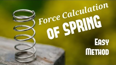 Force calculation in spring / Spring elongation or deformation / Spring constant