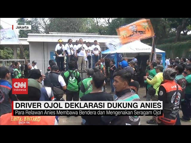 Driver Ojol Deklarasi Dukung Anies Baswedan class=