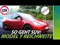 Tesla Model Y auf Autobahn bei 120 vs 150 km/h: So geht Elektro-SUV!