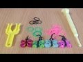 Бабочка из резинок на рогатке и на станке Rainbow loom