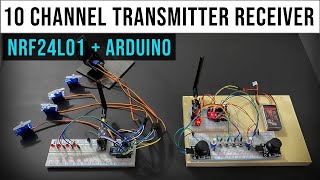 Arduino 10 Channels Wireless Transmitter Receiver | nrf24l01 | DIY 🔥