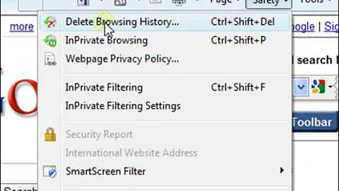 Internet Explorer 8, How-To Delete History, Cookies, Cache and Passwords