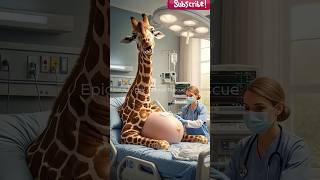 😢Lion Attack on Pregnant Giraffe 🦒 | Heart-Touching Rescue Story #shorts