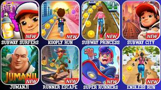 SUBWAY SURFERS, KOOPLY RUN, SUBWAY PRINCESS, SUBWAY CITY, JUMANJI, RUNNER ESCAPE, SUPER RUNNERS, ... screenshot 1