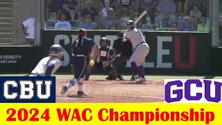 California Baptist vs Grand Canyon Softball Game Highlights, 2024 WAC Championship