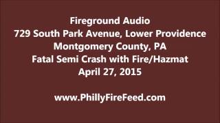 4-27-15, 729 S Park Ave, Lower Providence, Montgomery County, PA, Fatal Semi Crash