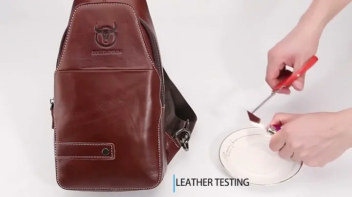 Bull Captain Men Leather Sling Bag for Men Chest Bags Crossbody Pack