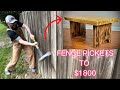 Trash wood into cash  turning old fence pickets into custom table