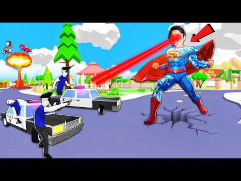 NẾU SLENDERMAN SỞ HỮU SỨC MẠNH CỦA SUPERMAN(SIÊU NHÂN) TRONG DUDE THEFT WARS | Thử Thách SlenderMan