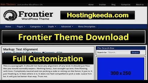 Frontier theme Download WordPress free | Frontier Theme (1.3.4v) hostingkeeda.com