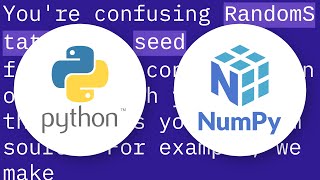 NumPy random seed produces different random numbers