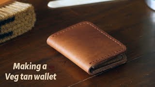 Making a Bifold Vertical Wallet - ASMR