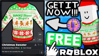 FREE ACCESSORY! HOW TO GET Christmas Sweater! (ROBLOX Backstreet Boys Event)