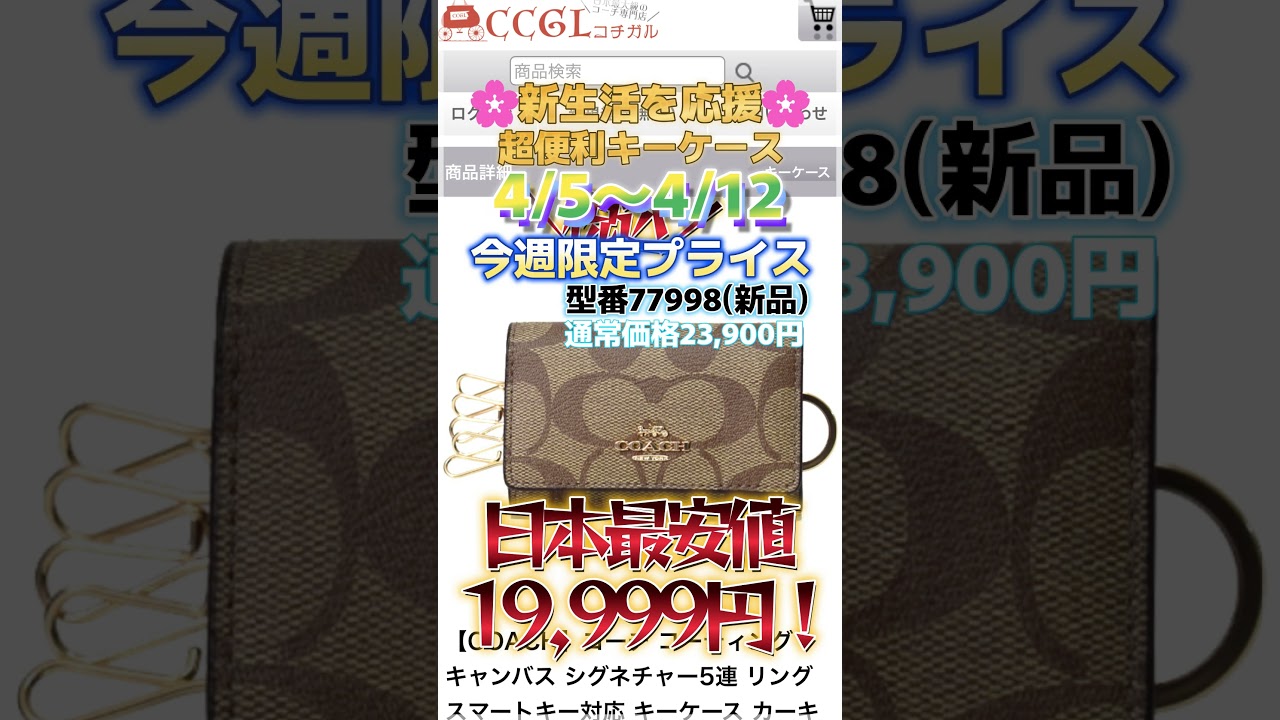 期間限定セール】2種類の注目商品を今週限定プライスでお届け！#coach 