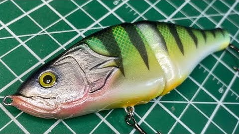 Handmade wooden perch swimbait lure