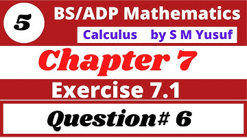 5. calculus by s m yusuf chapter 7 plane curve-II Exercise 7.1 Q.6