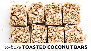 Toasted Coconut Snack Bars // no-bake, vegan, gluten-free