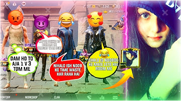 RANDOM HOT GIRLS 🔥 CALLED ME NOOB😡 | I CHALLENGED THEM 1 V 3 TDM AND THIS HAPPENED 🥰 | PUBG MOBILE