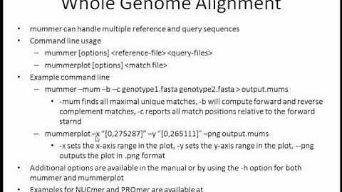 How to Align Sequences Webinar (4/7) Whole Genome and Short Sequence Alignment