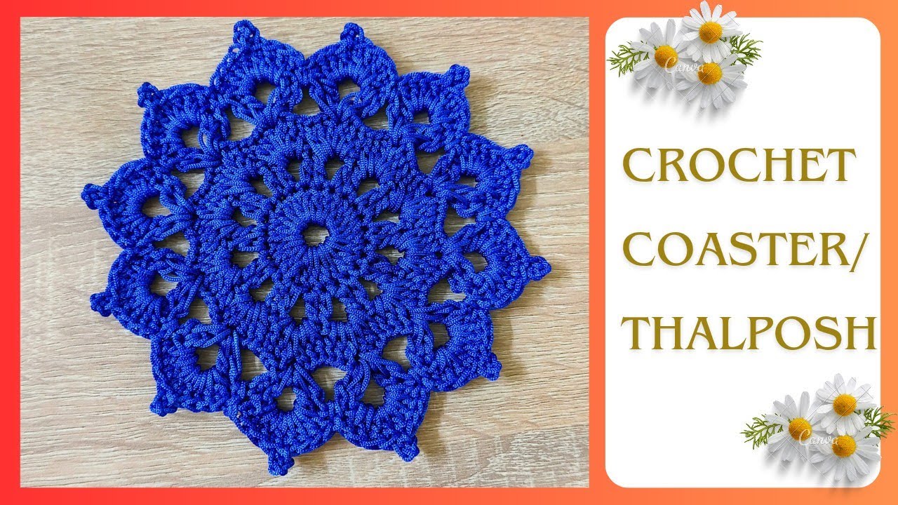 Crochet Coaster mandala | coasters |dessous de verre au Beautiful and Super Easy Pattern @sara1111