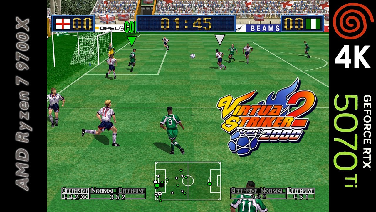 Virtua Striker 2 (4K / 2160p / 60fps) | Redream Emulator (Premium 