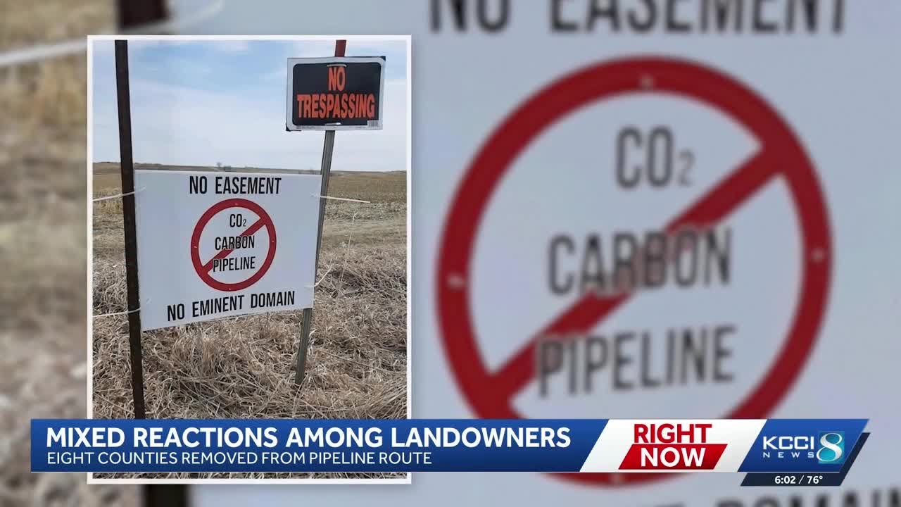 Iowa farm owner relieved by CO2 pipeline route change but vows to