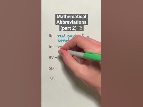 Mathematical Abbreviations (part 2) Shorts math maths mathematics