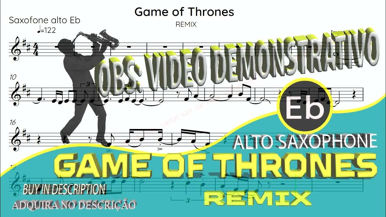 Game of Thrones Remix Alto sax Eb YouTube