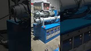 rubber extruder machine working video