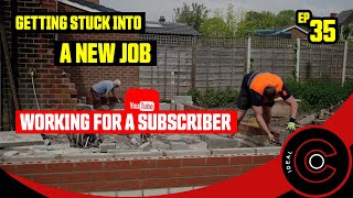 Brickwork- Setting out a footing for a subscriber, we also install 2 350kg steel columns #bricklayer