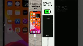 Samsung Galaxy S22 Ultra vs iPhone 13 Pro Charging Test??