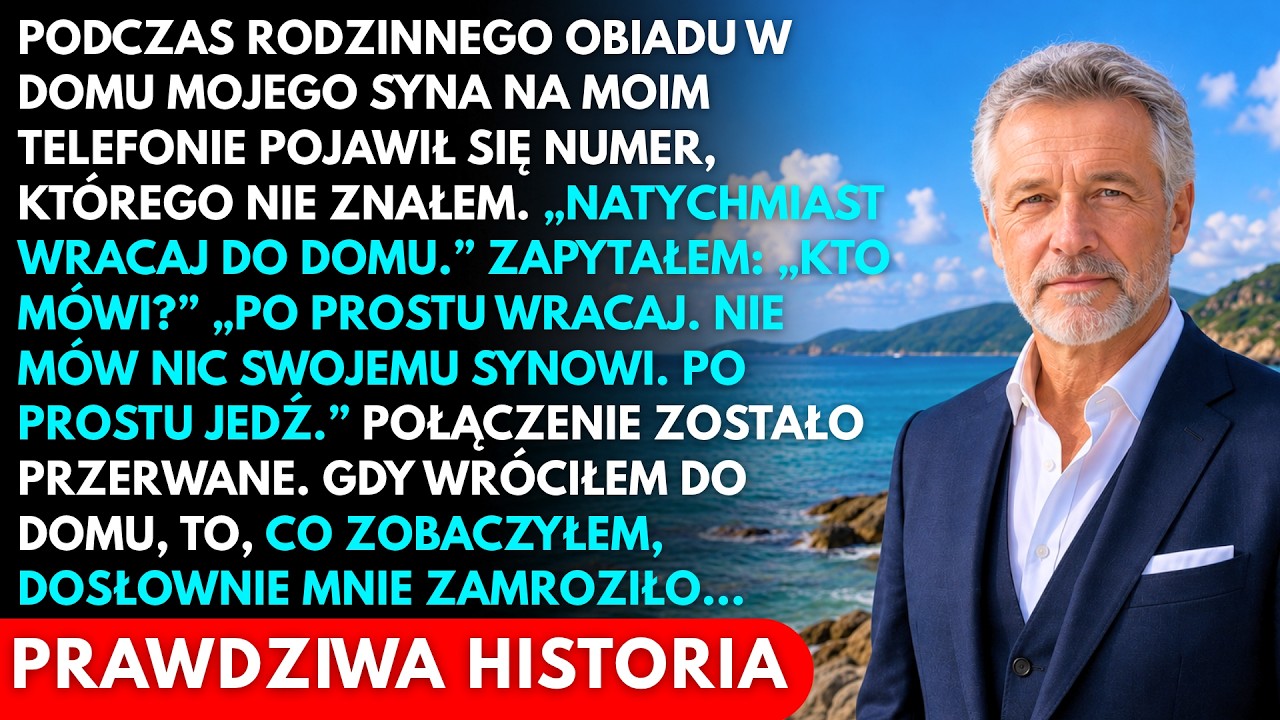 Wigilijna kolacja pachniała karpiem, a Weronika po raz czwarty dolewała mi nalewki, gdy mój telefon zadzwonił. Nieznany numer. Drżący głos wyszeptał: „Wracaj natychmiast do domu. Nikomu nie mów,...
