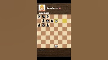 Beating Barbarian bot with just One Queen #chess #clashofclans #coc #checkmate #bot #shorts