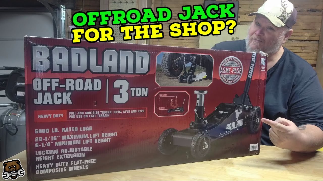 New Badlands 3 Ton OffRoad Jack from Harbor Freight... but for my shop