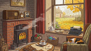 A quiet autumn morning in a cottage near Yorkshire, with oldies playing in another room