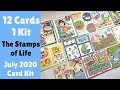 The Stamps of Life | July 2020 Card Kit | 12 Cards 1 Kit Tutorial | What a Day Collection