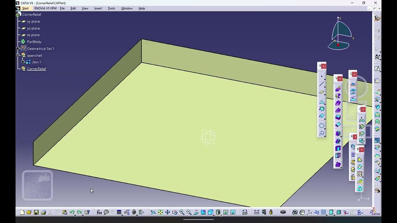 CornerRelief Python CATIA V5 - YouTube