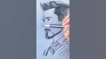 Easy Nose Drawing Trick ✨#art #ironman #robertdowneyjr #pencildrawing