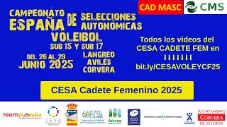 "Extremadura 🆚 Cantabria" La Toba "27/06/25 09:30"  CESA VOLEY 2025 CADETE MASCULINO