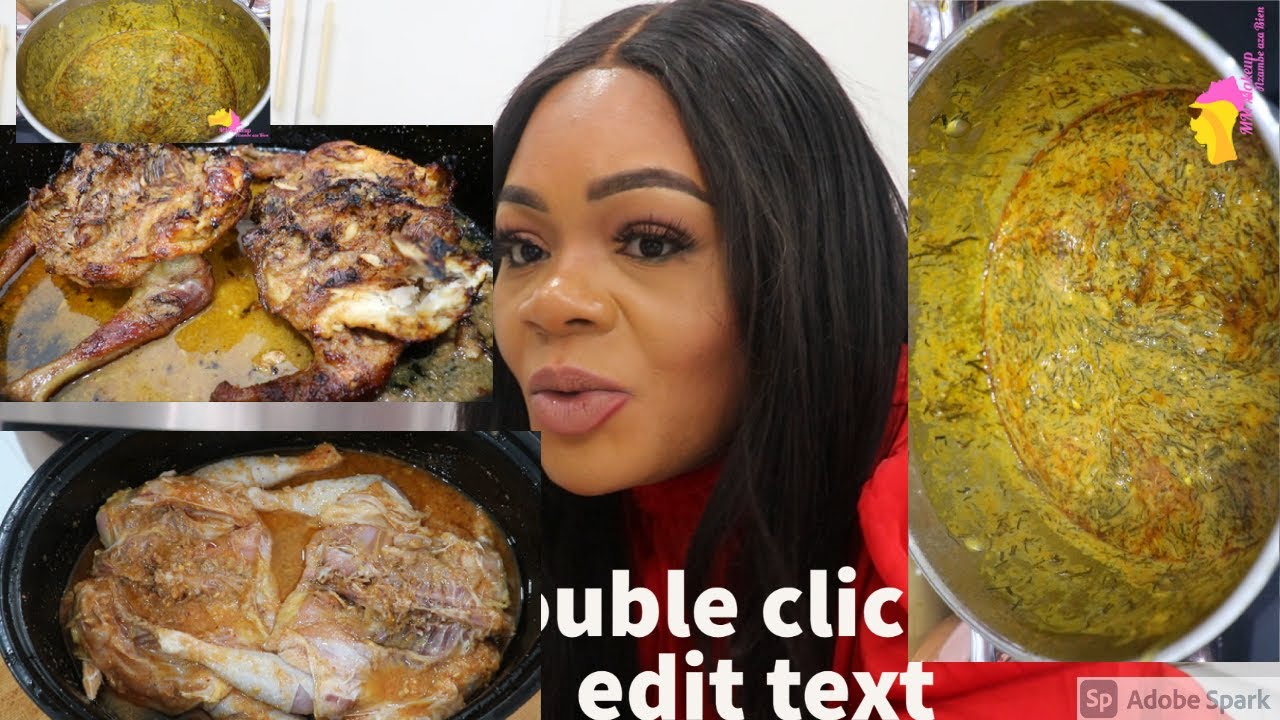 Cuisinez avec moi| Recette Fumbwa et poulet mature au four a dégusté